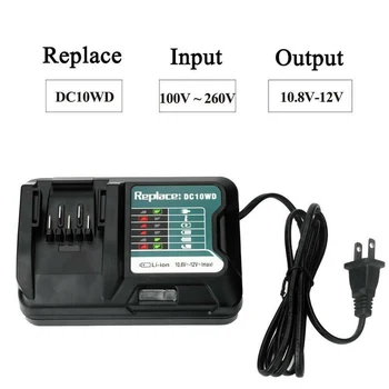 

New Fast Lithium Battery Charger for Makita 10.8V 12V DC10WD BL1015 DC10WD / DC10SB / DC10WC 100-240V Charger EU/US Plug