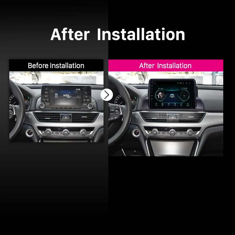 Harfey 9 дюймов HD сенсорный экран Android 9,1 Автомобильный gps радио для Honda Accord 10- с поддержкой Bluetooth Carplay TPMS DAB