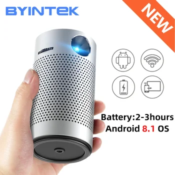 BYINTEK-Mini cine láser P7, Android 1080p, 3D, 4K, LED de bolsillo, Pico Mico, DLP, soporte para Proyector para teléfono inteligente