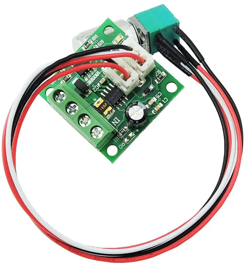 

1803BKW 1.8v 3v 5v 6v 7.2v 12v 2A 30W DC Motor Speed Controller (PWM) Adjustable Driver Switch