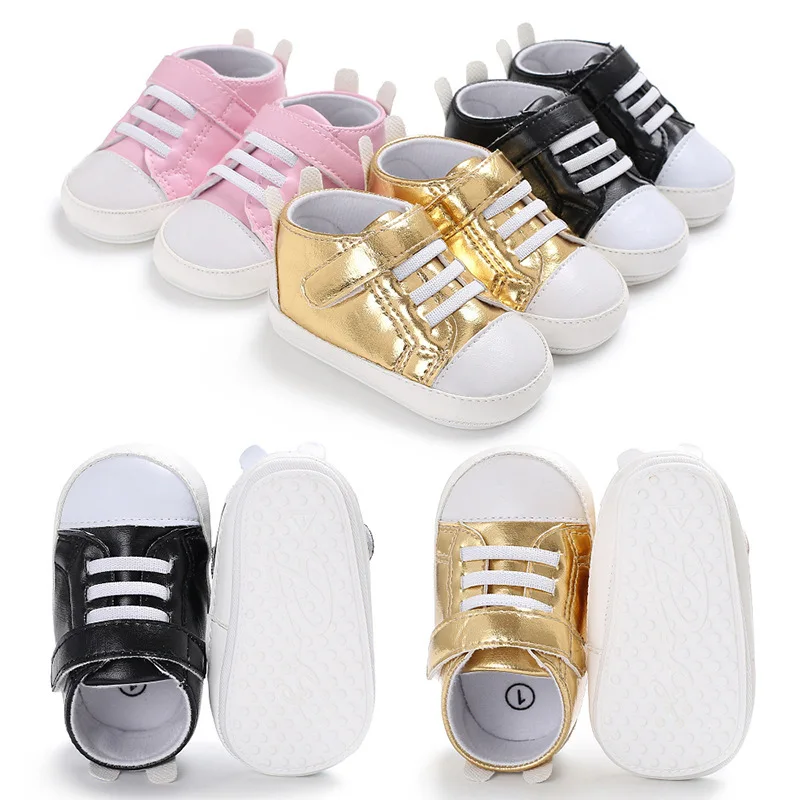 

Hai shen Yue Spring And Autumn 0-1-Year-Old Pu Shiny Side Casual BABY'S Shoes mo shu tie jiao End Anti-slip Toddler Shoes