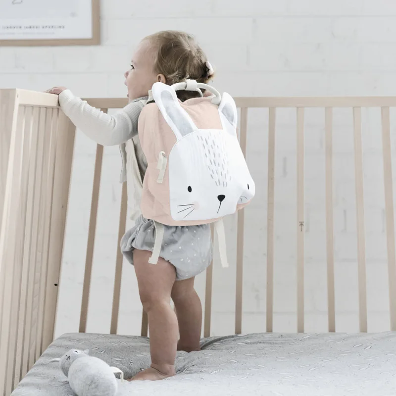 Скандинавский ветер мультфильм животных печати детская школьная сумка детский сад сумка Детская комната украшения хранения игрушек