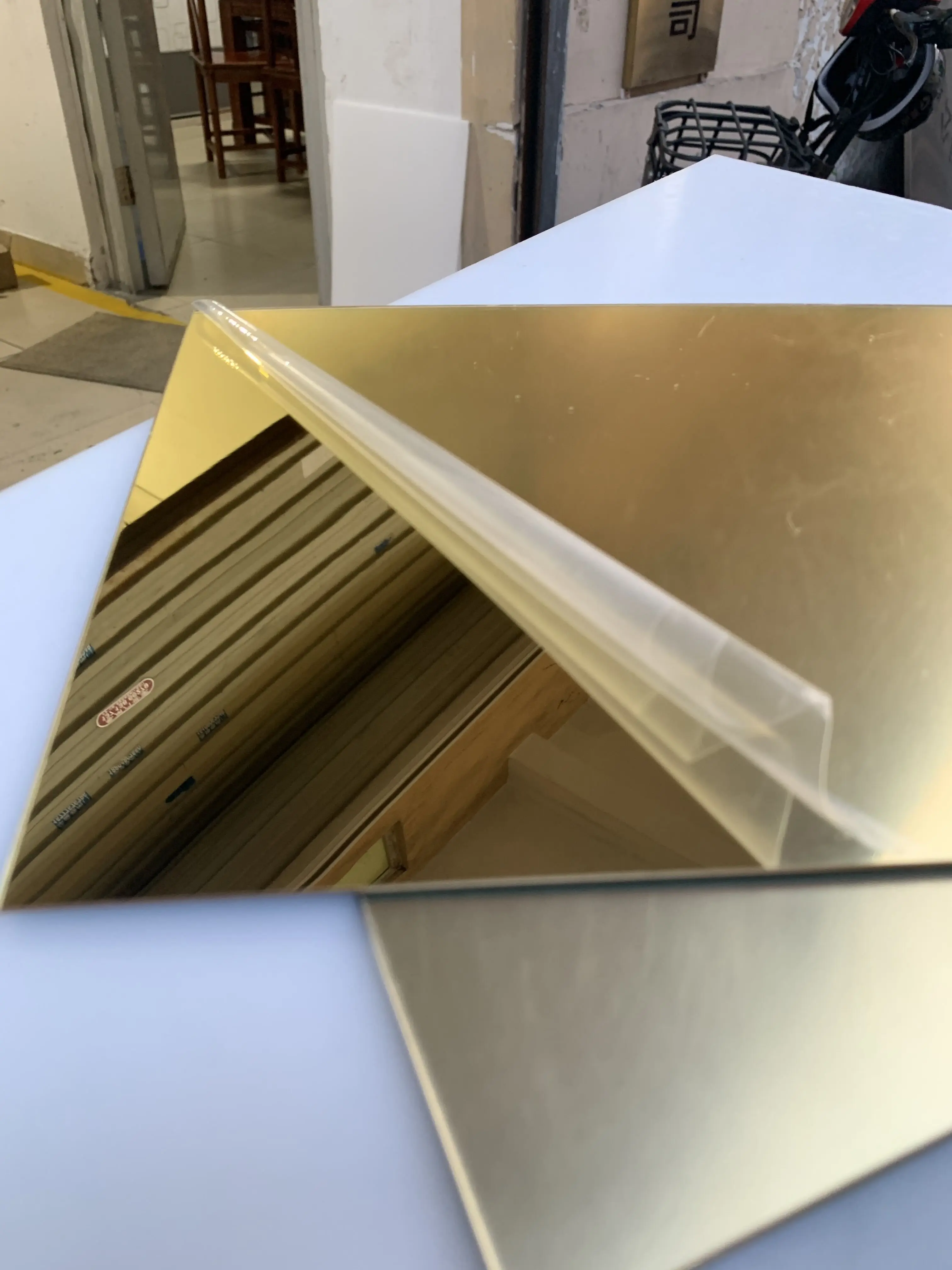 2MM Gold Silver Titanium Pink Square Sheet Plastic Pier Glass Hotel  Decorative Lens Safe Using Acylic Plexiglass Mirror - AliExpress