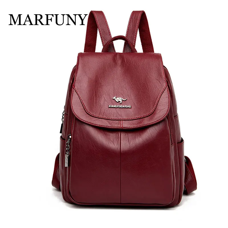 Las mujeres bolsos de cuero de alta calidad mochila damas Mochilas mujer  mochila para la escuela de niñas bolsas de cremallera de viaje mochila| Mochilas| - AliExpress