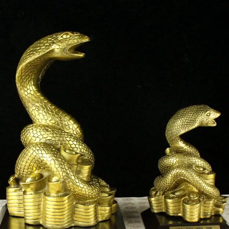 

Статуэтка змеи из чистой латуни, размер зодиака, металлическое украшение для дома, подарок, медные изделия, статуэтка для украшения дома