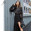 AEL black organza blouse long sleeve Retro top women Elegant Loose Womens Tops and Blouses fashion Female clothe ► Photo 3/6