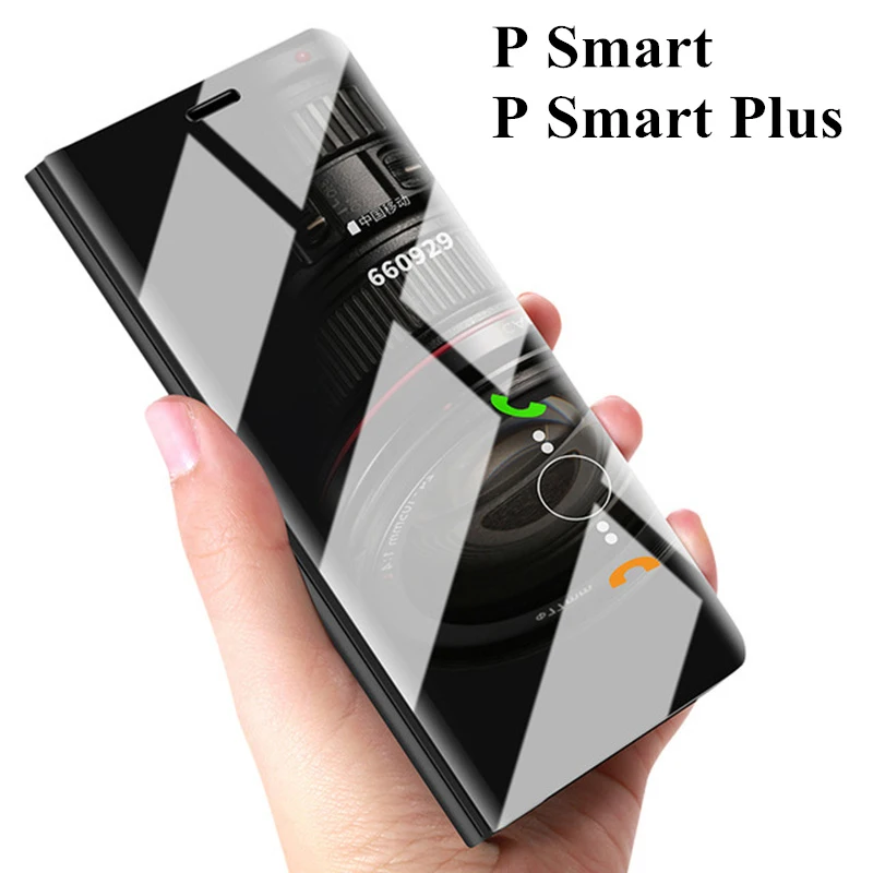 

Mirror Smart View Flip Case For Huawei P Smart FIG-L21 FIG-LX1 Psmart Z 2018 2019 Full Body Cover For Huawei P Smart Plus Capa