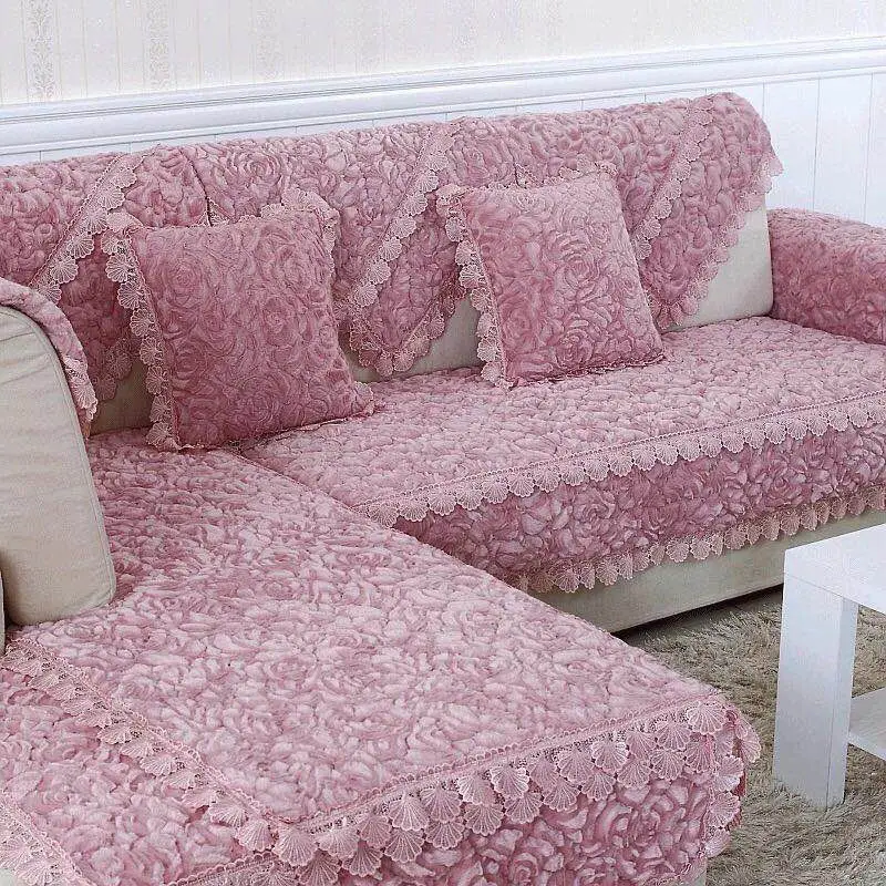 

[Maijiu] Sofa Coaster Four Seasons Plush Anti-slip Fabric Minimalist Modern Sofa Cover All Edges Included Versatile Case Cover