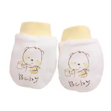 2 пары детских перчаток с героями мультфильмов, детские варежки, вязаные, не царапающиеся, мягкие, тянущиеся, Нескользящие, для новорожденных, перчатки, 9,5*7,5 см