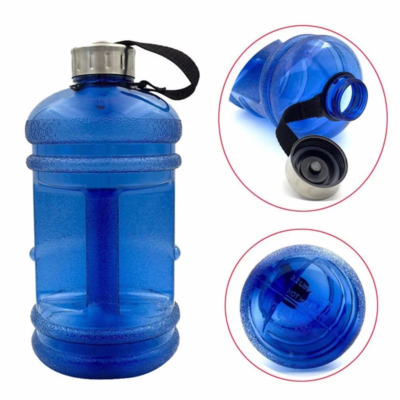 Большая емкости бутылки для воды 2.2L спортивный чайник тренажерный зал фитнес-пространство для пикника на открытом воздухе Велоспорт моя бутылка для воды шейкер экологичный