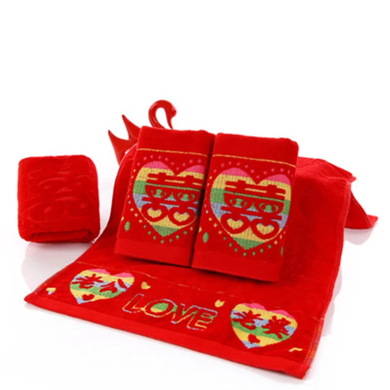 Mailing75X35CM хлопок Красное Полотенце вышивка подарок свадебные принадлежности полотенца для влюбленных банные полотенца для взрослых Vs розовый