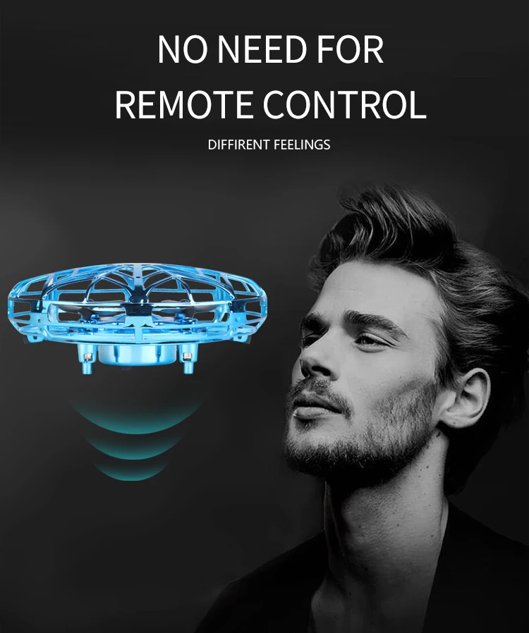 2020 New Mini Drone UFO Hand Operated RC  Quadrocopter Dron Infrared Induction Aircraft Flying Ball Toys For Kids helicopters