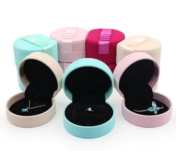 

Velvet PVC Metal with Silk Ribbon Ring Box Earrings Box Pendant Box Bracelet Box Jewellery Gift Box