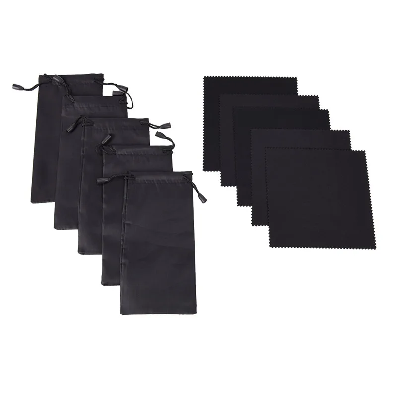 

1 Set Black Glasses Case Eyewear Accessories Durable Dustproof Plastic Sunglasses Pouch Soft Eyeglasses Bag Hot Women Solid