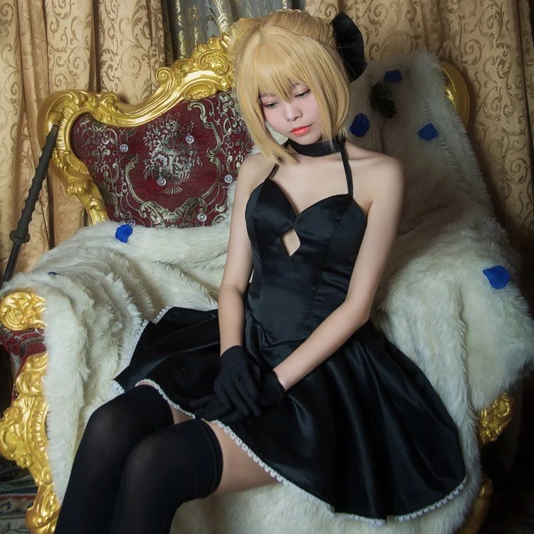 2020 сексуальное черное платье саблей FateStay Night Fate My king Altoria женское для косплея| |