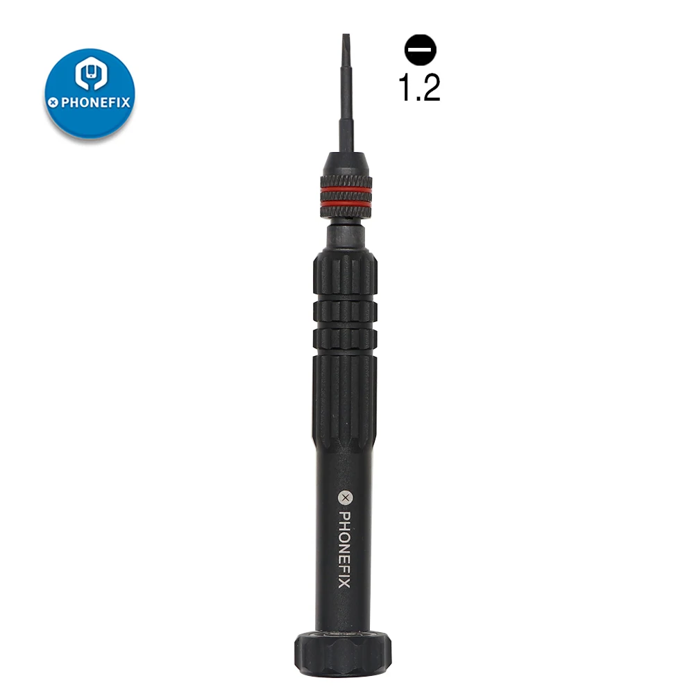1.2mm Slotted Набор прецизионных отверток PHONEFIX для iPhone, Android, инструменты для ремонта мобильных телефонов, Магнитная отвертка с 1 битом, набор инструментов для электроники - Цвет: 1.2mm Slotted