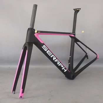 

Seraph custom paint Toray T1000 carbon fiber BB86 Front 10X100mm rear 10X130mm V brake road frame FM008