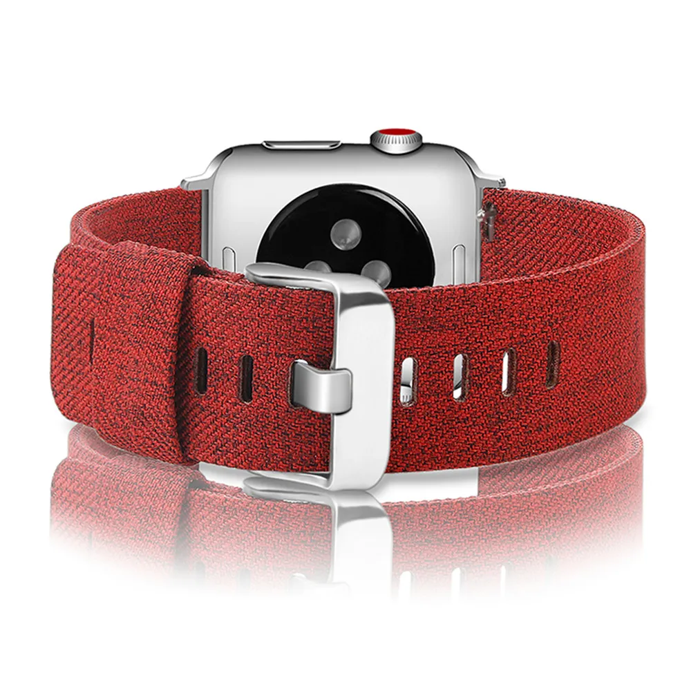 38 мм/42 мм холщовый ремешок для часов Ремешок для наручных часов Apple Watch 1/2/3/4 Замена повязки на запястья-браслеты Ремешки для наручных часов iWatch 1/2/3/4