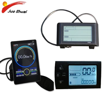 

JS Electric Bike 48V LCD Waterproof Display Bicycle Controller Electric Bicycle Speedometer Bike Speed Display Digital Display