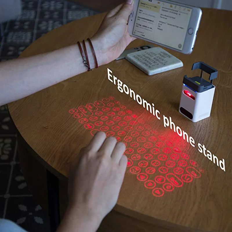 

Newly Bluetooth Lasers Projection Keyboard Mouse Mobile Phone Bracket Mobile Power DC128