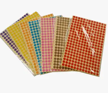 

15Sheets Blank Paper Round Dot Sticker For DIY Scrapbooking Crafts Making Notes 6mm/8mm/10mm/13mm/16mm/19mm/25mm/32mm/50mm/100mm