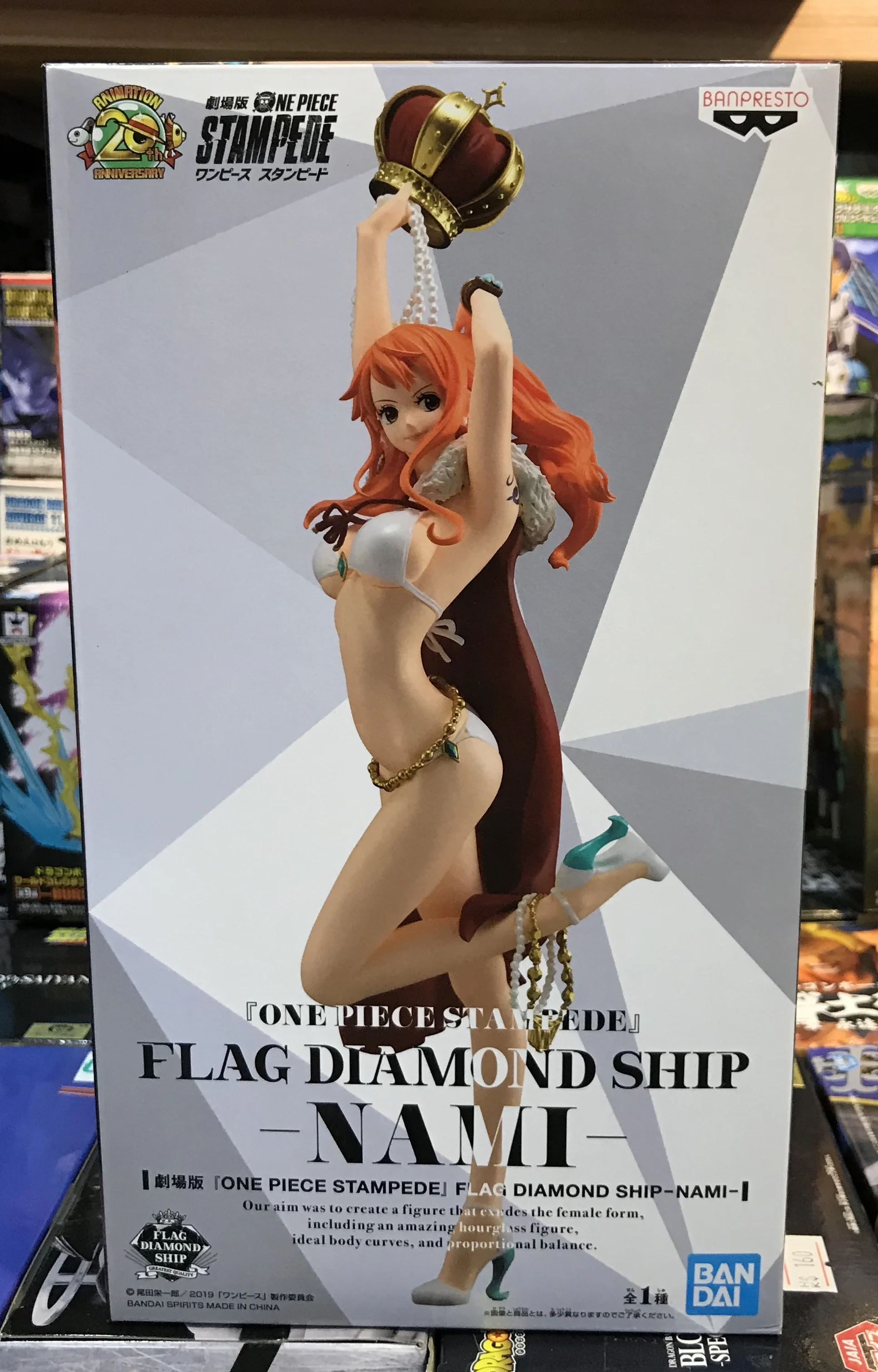 Beste Originele BANPRESTO OP Een Stuk Stampede Vlag Diamond Schip NAMI action Figure Figurals Beeldje Brinquedo