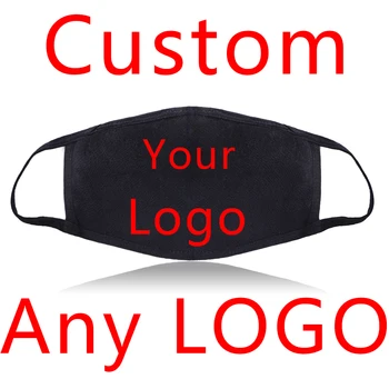 

Custom Made Your Logo Pattern Face Mask Mouth Mask Any Logo Design Style 1pcs Dustproof Unisex Anti Dust Black Masks MOQ 50pcs