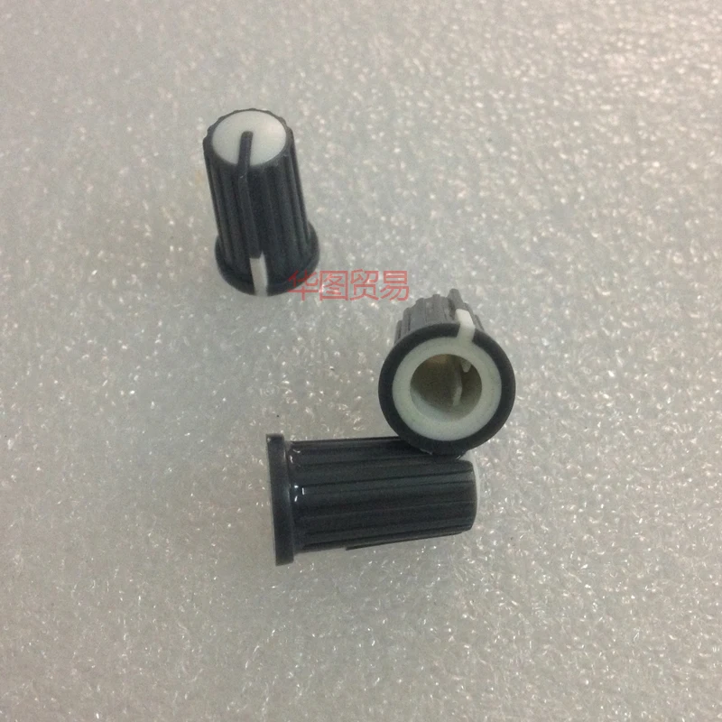 10pcs 90 degree half-axis potentiometer knob cap / gray body / inner hole 6MM / mixer audio light knob cap audio volume
