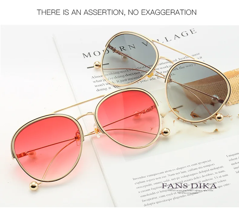 

2020 Alloy Metal Temple Pilot Style Women Sunglasses Oversized Colored Lenses Sunglasses UV400