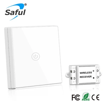 

Saful Wireless Touch Switch Waterproof No Wiring Switch for Lamps Fans Appliances Smart Control Home Light