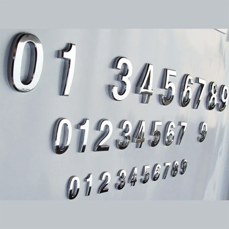 

1pc Home Decoration Address Hotel Door Wall Sticker Plate Sign House Number Plaque Stick Creative PVC Eco-Friendly Sticker