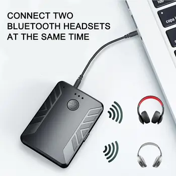 

Bluetooth 5.0 Audio Receiver Transmitter Phone Call 3 In 1 AUX 3.5MM USB Music Stereo Wireless Adapter