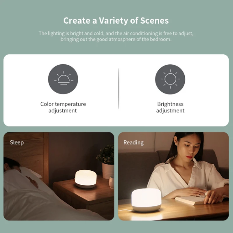 Xiaomi Mijia Yee светильник светодиодный прикроватный светильник красочный настольный ночной Светильник Голосовое управление спальня настольная лампа светодиодный для Mihome Apple HomeKit