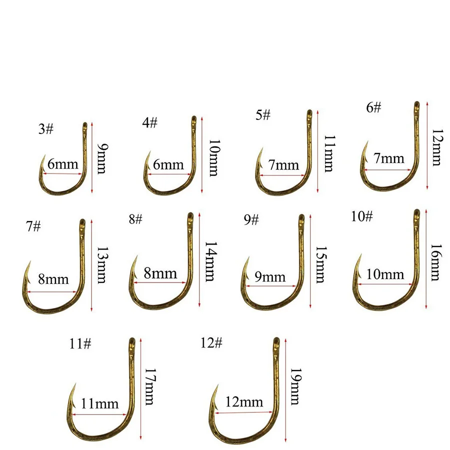 10 Mixed Sizes 3#-12# Fishhook 100pcs/Box Sharpened Ultrapoint Carp/Fish/Treble/Circle/Catfish/Fishing Hook Set All For Fishing 10 Mixed Sizes 3#-12# Fishhook 100pcs/Box Sharpened Ultrapoint Carp/Fish/Treble/Circle/Catfish/Fishing Hook Set All For Fishing