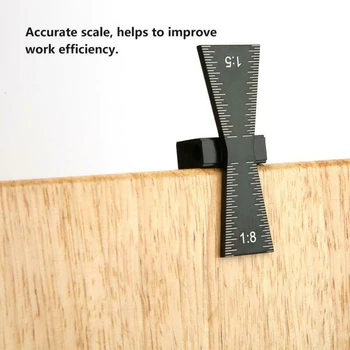 

Aluminium Alloy Gauge 1:8 Hardwood Woodworking Graduated Scales Dovetail/Marker