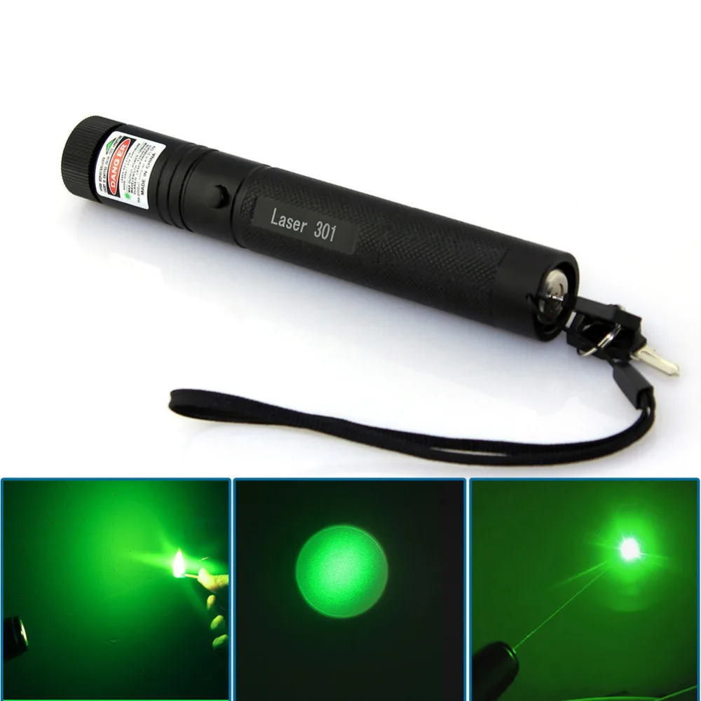 Высокая мощность охотничий регулируемый фокус Сжигание зеленая лазерная указка ручка 532nm непрерывная линия от 500 до 10000 метров лазер 301 диапазон