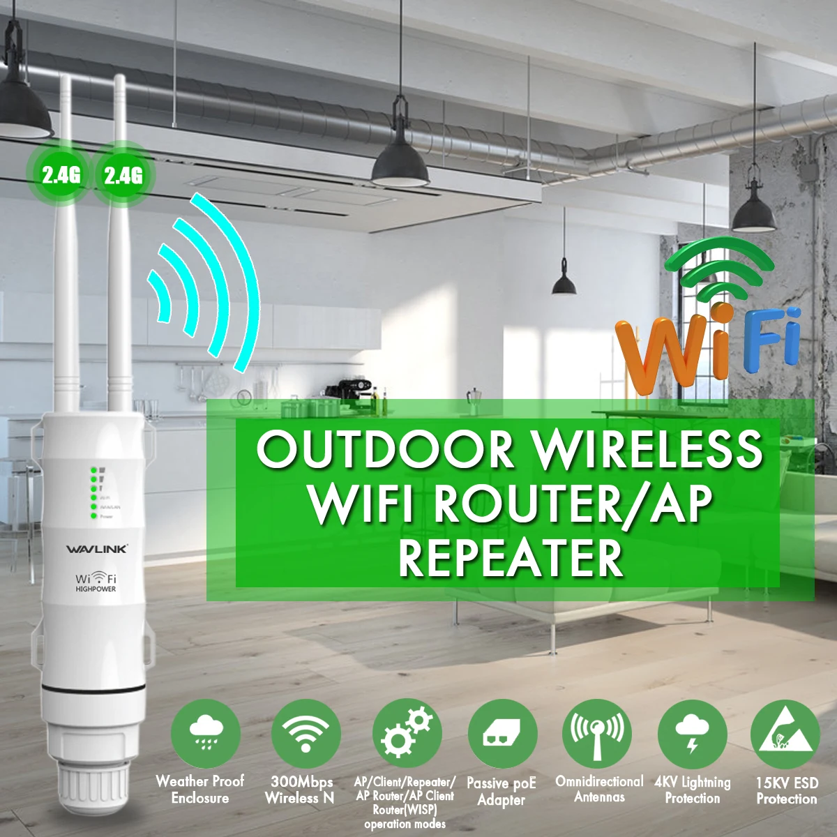 Беспроводной Реле Wavlink 3 в 1 ретранслятор WN570HN2 удлинитель Wi Fi высокой мощности