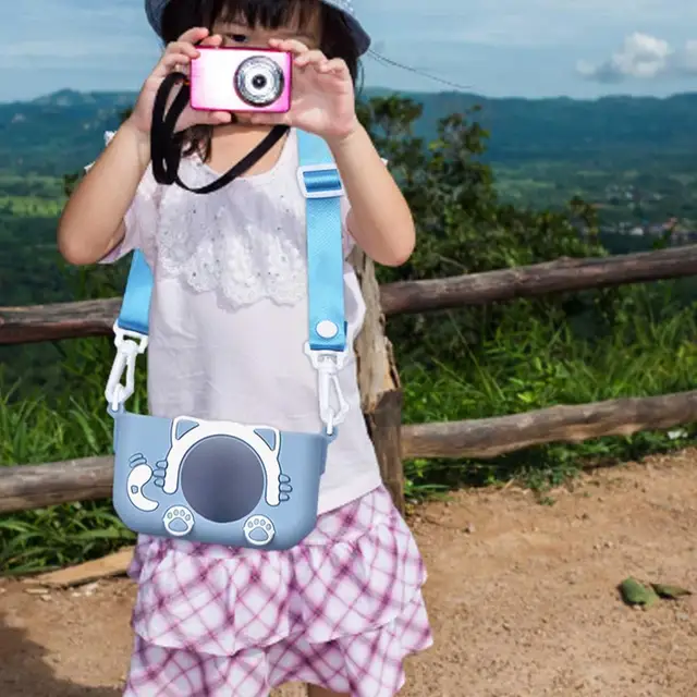 Children's Camera Silicone Shell Easy To Adjust Cartoon-Shaped Kids Camera Protective Cover Case For Cute Cartoon Camera Toys 5