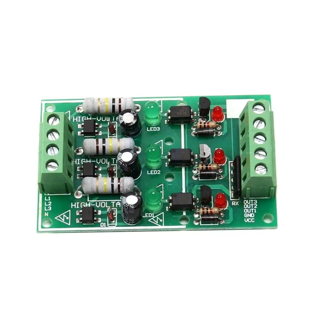 3CH 3 Channel AC 220V Optocoupler Isolation Board Module Isolated Testing No PCB Holder Detection | Электроника