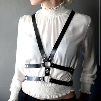 

BAFEI Hot Erotic Accessories Waist Harness Belt Bondage Leather Garter Belts For Women Shoulder Strap Sexy Suspender Fetish Wear