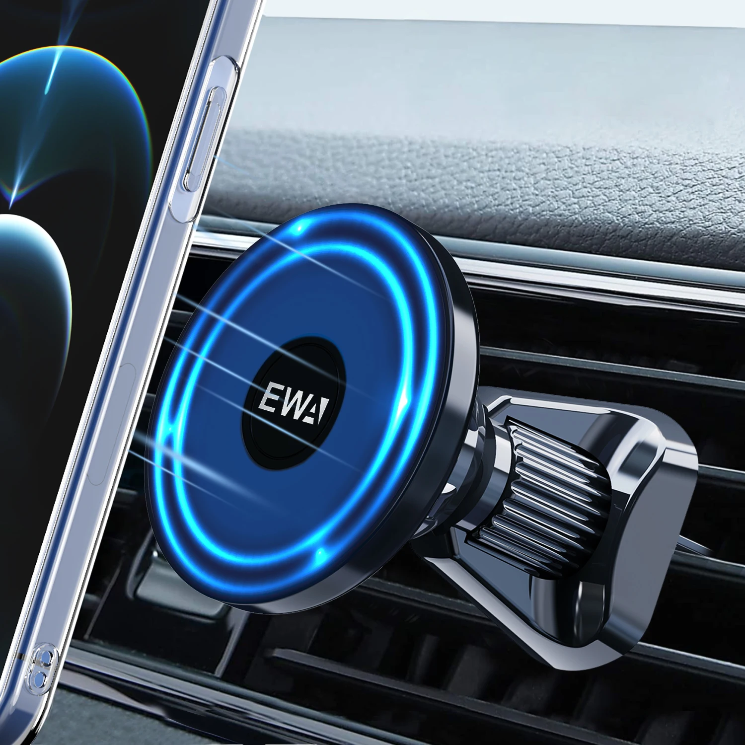 EWA Magnetic Car Mount Compatible with iPhone 12/13/ Pro/12 Max/12 Mini/Magsafe Case Strong Magnet Air Vent Phone Holder | Мобильные