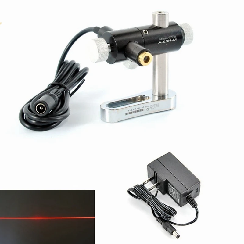 

Line Red Laser Lights 650nm 20mw Laser Diode Module w 5V Adapter & 2-axis Locator 12x55mm