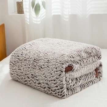 

Double-sided Design Long Plush Short Velvet Blanket Multifunctional Warm Dual-use Blanket Zipper Duvet Cover Bed Quilt Cover
