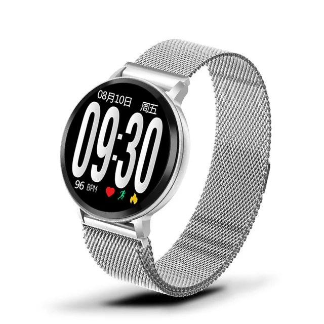 Mesh belt Silver LIGE умный браслет для женщин Водонепроницаемый фитнес-трекер пульсометр Монитор артериального давления шагомер спортивные часы Смарт-браслет+ коробка - Цвет: Mesh belt Silver