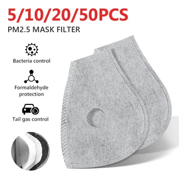 

10/20/50Pcs Men Women Adult Mask Filter Active Carbon Filters 4 Layers Replaceable For Mouth Masks Outdoor Bike Bicycle Cycling