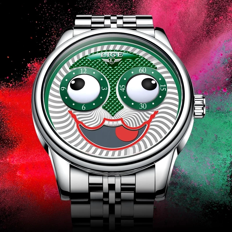 

New Arrival 2020 Joker Watch For Men LIGE Top Brand Luxury Fashion Personality Alloy Quartz Watches Mens Limited Edition Watch