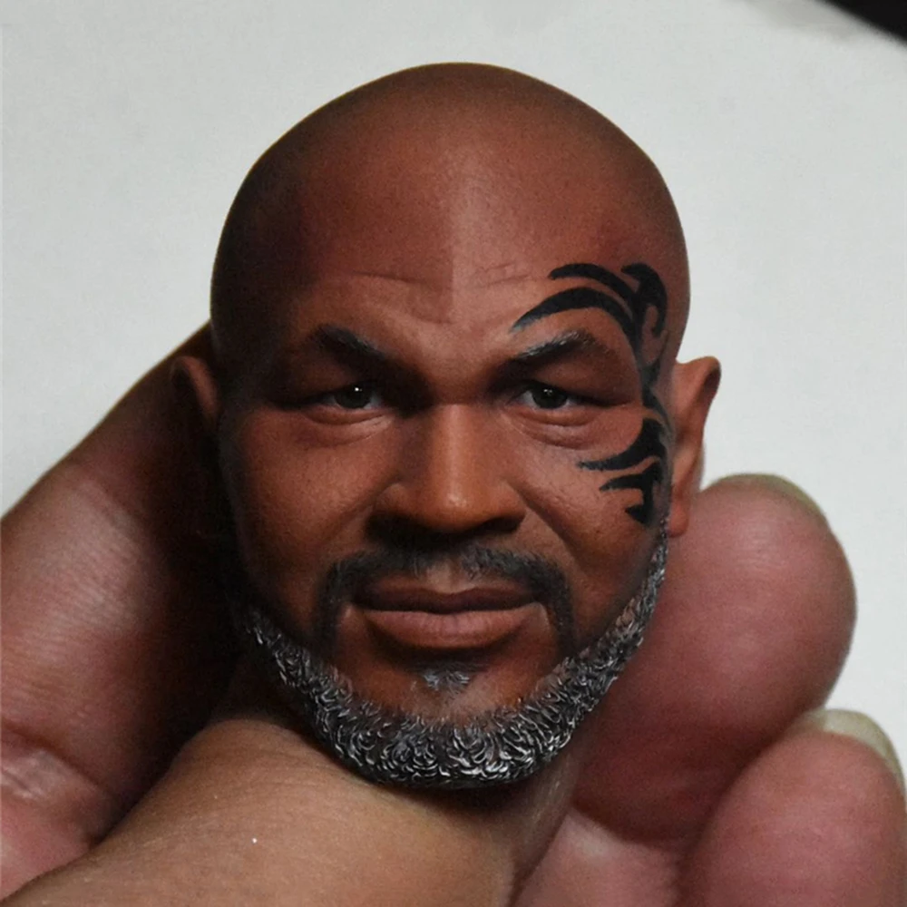 Details about / 1//6 Mike Tyson Head Sculpt Boxing King Tattoo Beard version For 12/" Figure Body