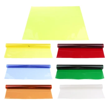 

7Pieces Color Correction Gel Filter Overlays Transparency Color Film Plastic Sheets Gel Lighting Filters