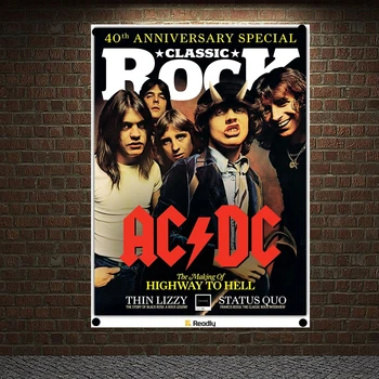 

Rock and Roll Stickers Band Posters Banner & Flag Music Training Background Wall Painting Piano Musical Instrument Store Decor G