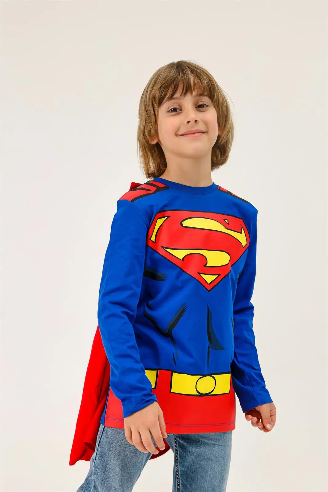 Superman Boys Kids Cape Sweatshirt 6 9 